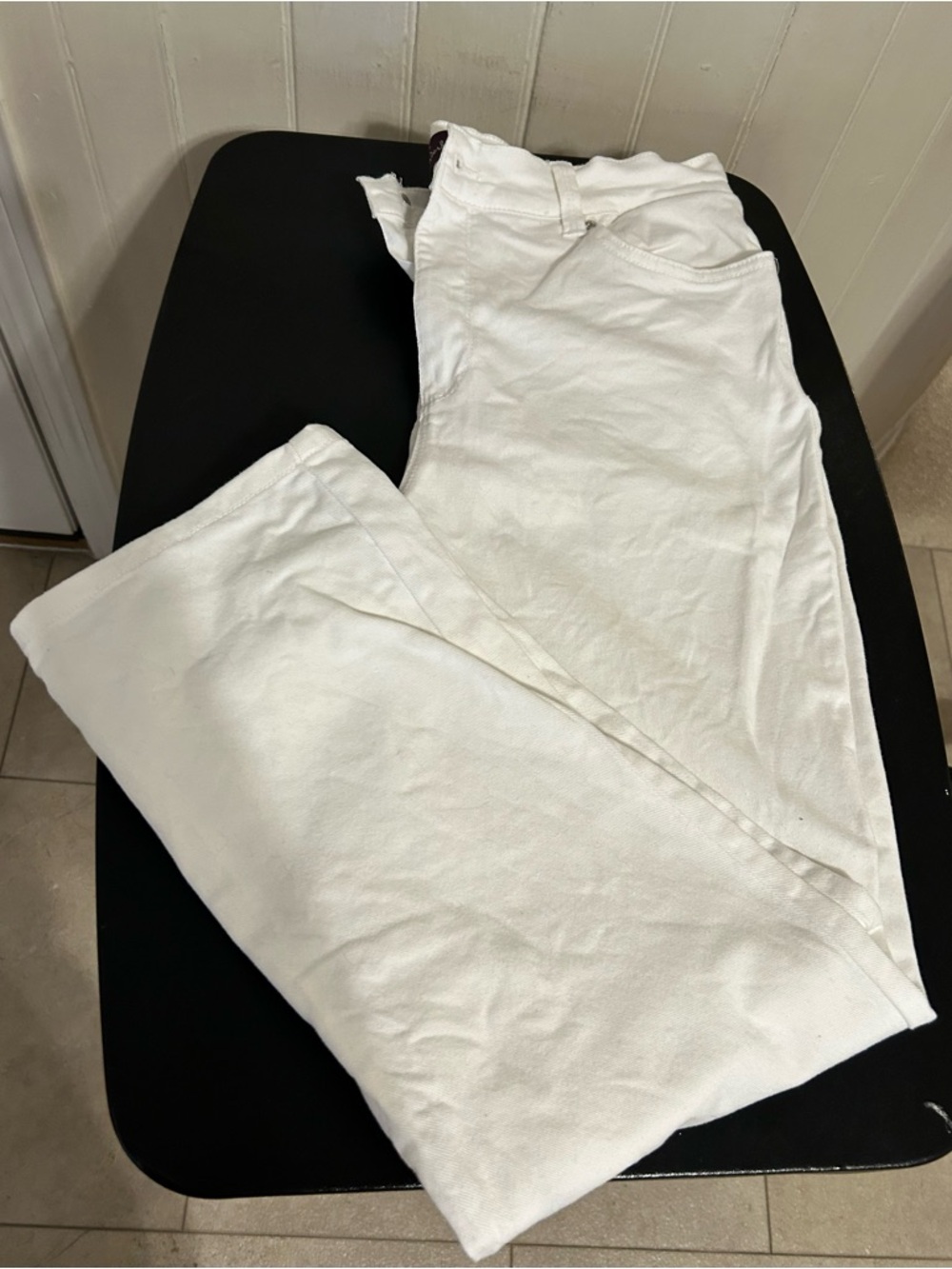 Gloria Vanderbilt White High-Rise  Straight Leg Denim Jeans/12 Short